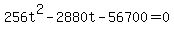 256t%5E2-2880t-56700=0