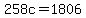 258c+=+1806
