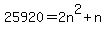 25920=2n%5E2%2Bn