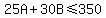 25A%2B30B%3C=350