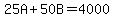 25A%2B50B=4000
