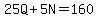 25Q%2B5N=160