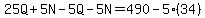 25Q%2B5N-5Q-5N=490-5%2834%29