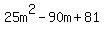 25m%5E2-90m%2B81