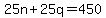 25n+%2B+25q+=+450