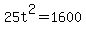 25t%5E2+=+1600