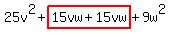 25v%5E2%2Bhighlight%2815vw%2B15vw%29%2B9w%5E2