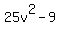 25v%5E2-9
