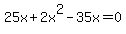 25x%2B2x%5E2-35x=0