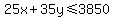 25x%2B35y%3C=3850