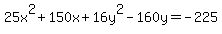 25x%5E2%2B150x%2B16y%5E2-160y=-225