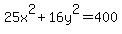 25x%5E2+%2B+16y%5E2+=+400