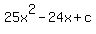 25x%5E2-24x%2Bc