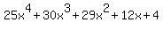 25x%5E4+%2B+30x%5E3+%2B+29x%5E2+%2B+12x+%2B+4