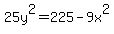 25y%5E2=225-9x%5E2