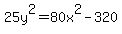 25y%5E2=80x%5E2-320