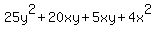 25y%5E2+%2B+20xy+%2B+5xy+%2B+4x%5E2