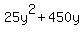 25y%5E2+%2B+450y