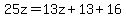 25z=13z%2B13%2B16