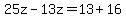 25z-13z=13%2B16