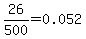 26%2F500+=+0.052