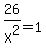26%2FX%5E2=1