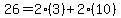 26=2%283%29%2B2%2810%29
