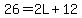 26=2L%2B12