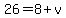 26=8%2Bv