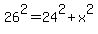 26%5E2+=+24%5E2+%2B+x%5E2