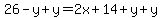 26-y%2By=2x%2B14%2By%2By
