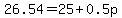26.54+=+25%2B0.5p