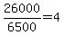 26000%2F6500=4