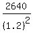 2640%2F%281.2%29%5E2