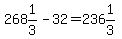 268%261%2F3-32=236%261%2F3