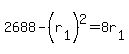 2688+-+%28r%5B1%5D%29%5E2+=+8r%5B1%5D