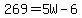 269=5W-6