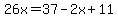 26x=37-2x%2B11