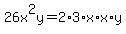 26x%5E2y=2%2A3%2Ax%2Ax%2Ay