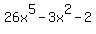 26x%5E5-3x%5E2-2