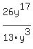 26y%5E17%2F13y%5E3