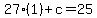 27%281%29+%2B+c+=+25