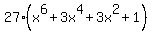 27%28x%5E6%2B3x%5E4%2B3x%5E2%2B1%29
