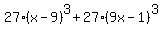 27%28x+-+9%29%5E3+%2B+27%289x+-+1%29%5E3