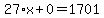 27%2Ax%2B0=1701