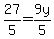 27%2F5=9y%2F5