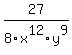 27%2F8x%5E12y%5E9