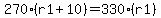 270%28r1%2B10%29+=+330%28r1%29