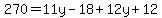 270=11y-18%2B12y%2B12