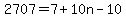 2707=7%2B10n-10